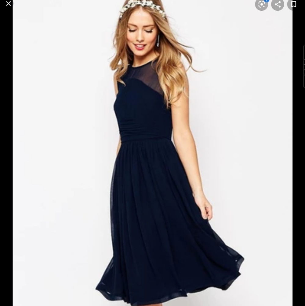 ASOS Illusion Neck Bridesmaid Dress